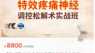 特效疼痛神经调控松解术实战班【第9期】