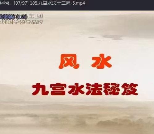 郭福星九宫水法
