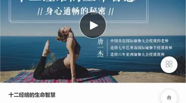 唐一杰十二经络的生命智慧