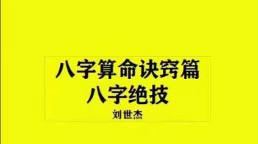 刘世杰绝密盲派内部培训资料八字绝技.和八字算命诀窍篇