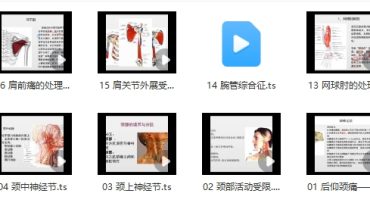 2021新整理翟天军神经减张疗法肌骨达人线上线下4天临床课程全集
