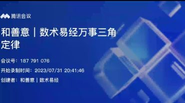 和善意《数术易经万事三角定律直播课程》40集