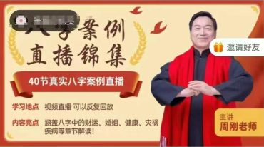 周刚 40节课案例 包含婚姻 财富 健康 学业等内容