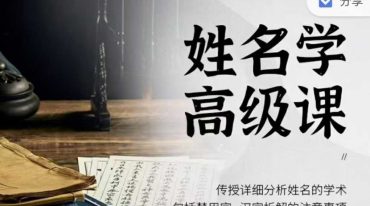 悟善国学-十二生肖姓名学高级课