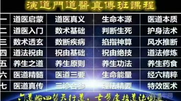 演道门第二十二期道医班